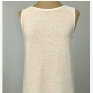 White House Black Market Tan Gold Sleeveless Sweater Dress Size S